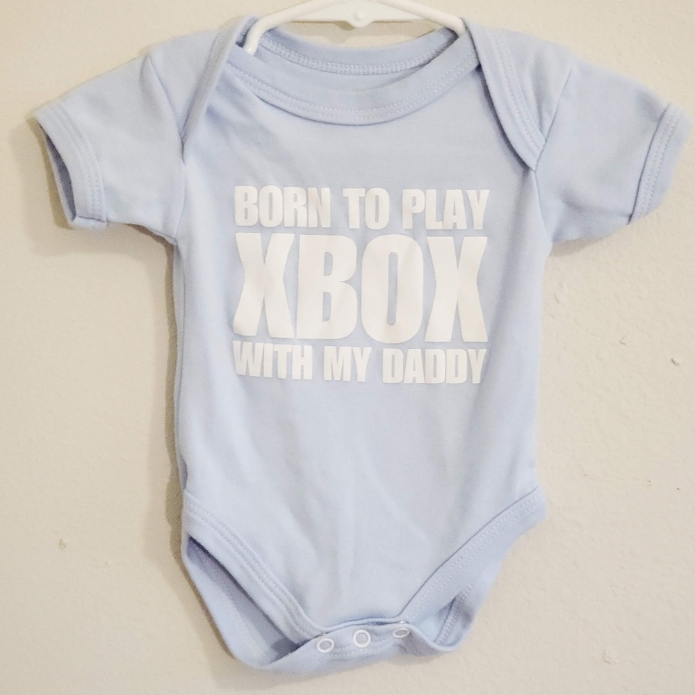Born to Play Xbox Light Blue Bodysuit